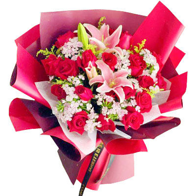 毕节18朵红玫瑰百合，永远牵手到老