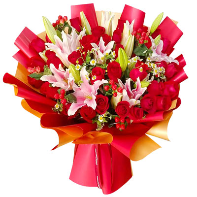 毕节33朵红玫瑰百合，心灵的火花