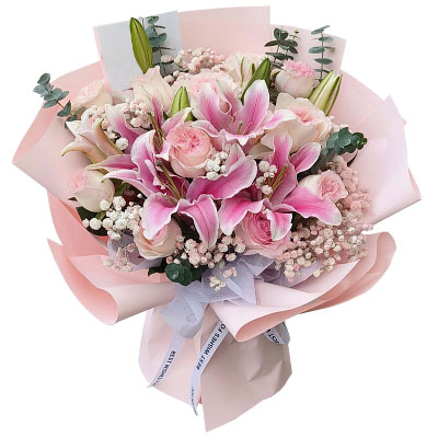 毕节12朵艾莎2支百合，爱意和祝福