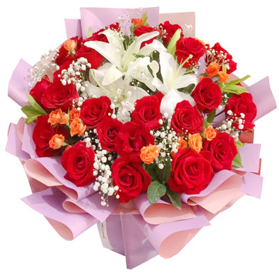 毕节21朵红玫瑰百合，用心体验爱的瞬间